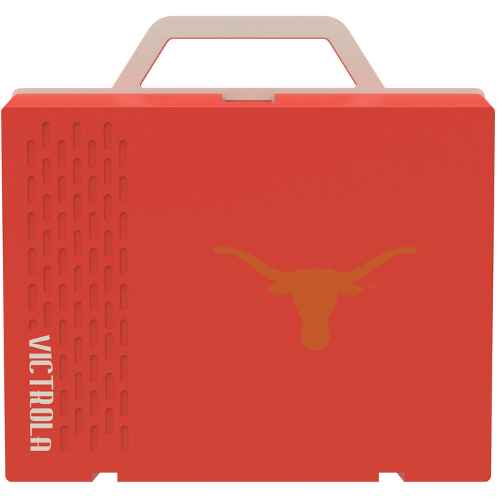 Victrola Re-Spin Sustainable Bluetooth Suitcase Record Player with Texas Longhorns Primary Logo