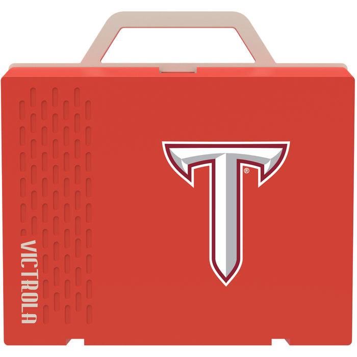 Victrola Re-Spin Sustainable Bluetooth Suitcase Record Player with Troy Trojans Primary Logo