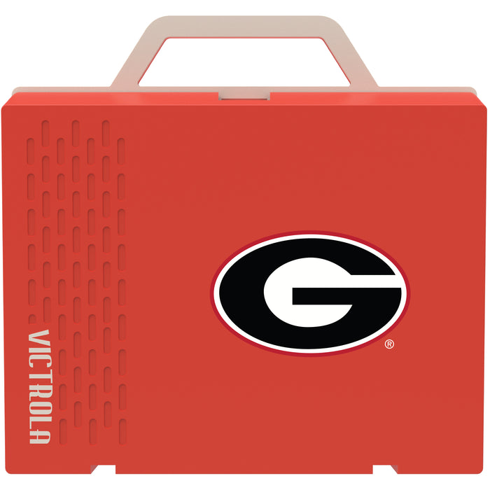Victrola Re-Spin Sustainable Bluetooth Suitcase Record Player with Georgia Bulldogs Primary Logo
