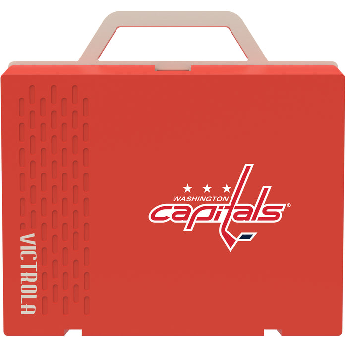 Victrola Re-Spin Sustainable Bluetooth Suitcase Record Player with Washington Capitals Primary Logo