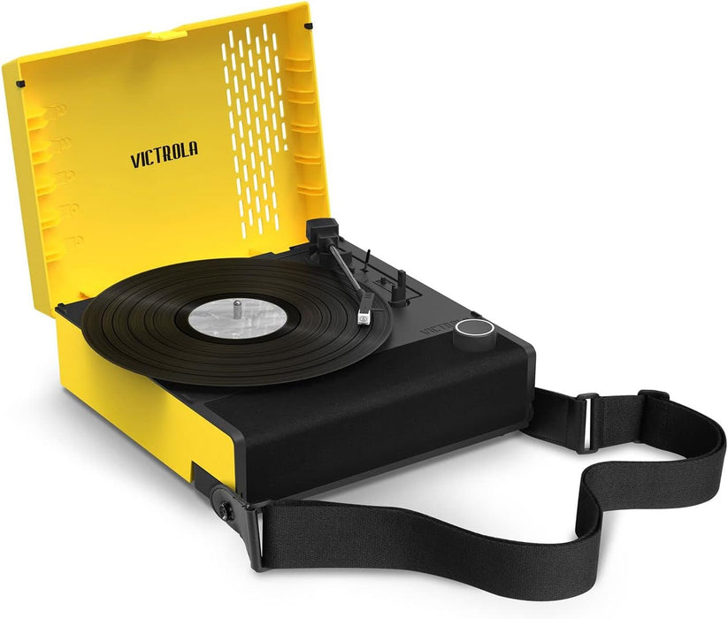 Victrola RevGo Record Player and Bluetooth Speaker with Alabama State Hornets Primary Logo