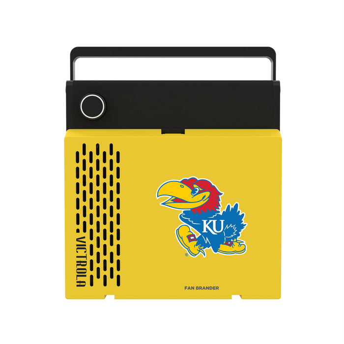 Victrola RevGo Record Player and Bluetooth Speaker with Kansas Jayhawks Primary Logo