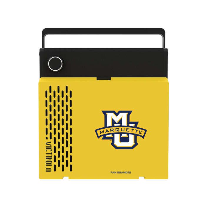 Victrola RevGo Record Player and Bluetooth Speaker with Marquette Golden Eagles Primary Logo