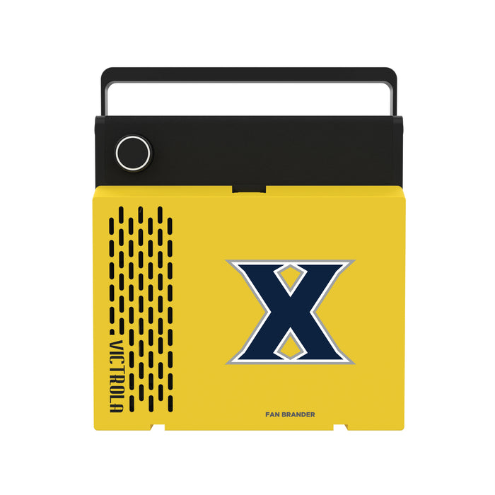 Victrola RevGo Record Player and Bluetooth Speaker with Xavier Musketeers Primary Logo