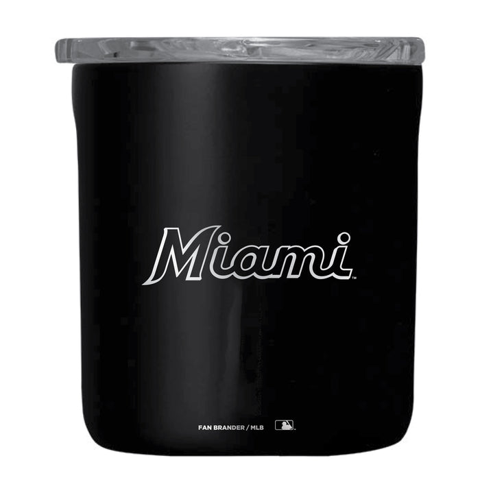 Corkcicle Insulated Buzz Cup with Miami Marlins Etched Wordmark Logo