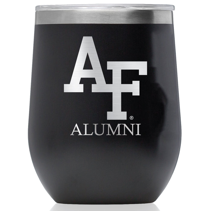 Corkcicle Stemless Wine Glass with Airforce Falcons Alumnit Primary Logo