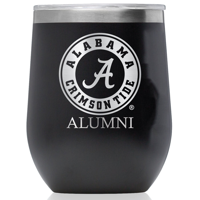 Corkcicle Stemless Wine Glass with Alabama Crimson Tide Alumnit Primary Logo