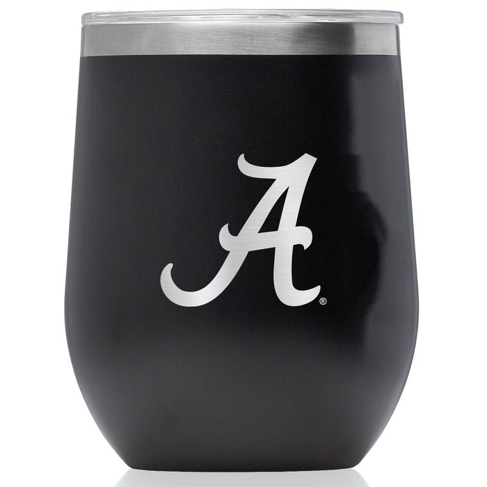 Corkcicle Stemless Wine Glass with Alabama Crimson Tide A Logo