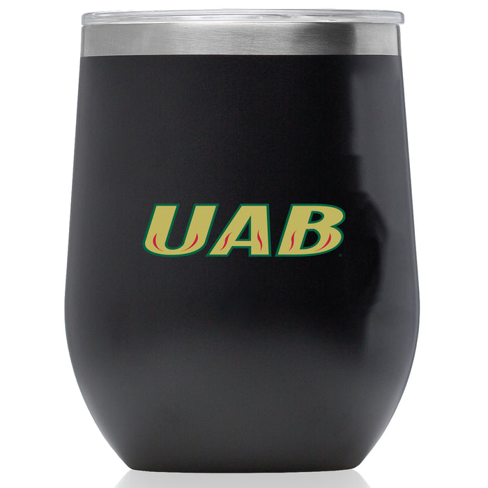 Corkcicle Stemless Wine Glass with UAB Blazers Secondary Logo