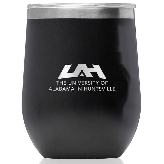 Corkcicle Stemless Wine Glass with UAH Chargers Primary Logo