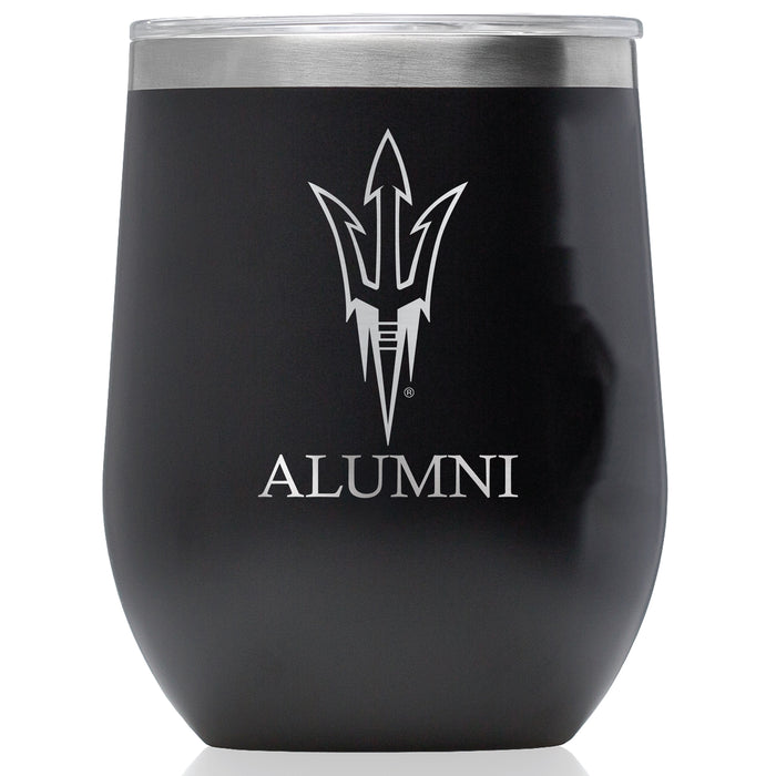 Corkcicle Stemless Wine Glass with Arizona State Sun Devils Alumnit Primary Logo