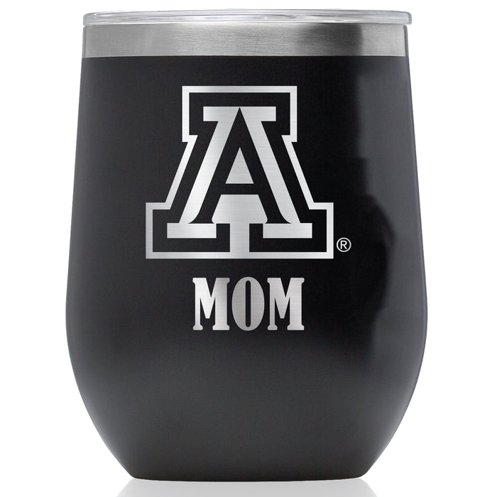 Corkcicle Stemless Wine Glass with Arizona Wildcats Mom Primary Logo