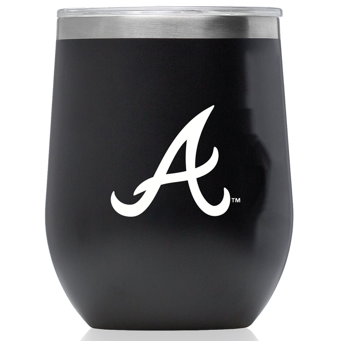 Corkcicle Stemless Wine Glass with Atlanta Braves Primary Logo