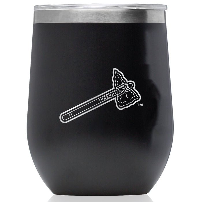 Corkcicle Stemless Wine Glass with Atlanta Braves Secondary Etched Logo