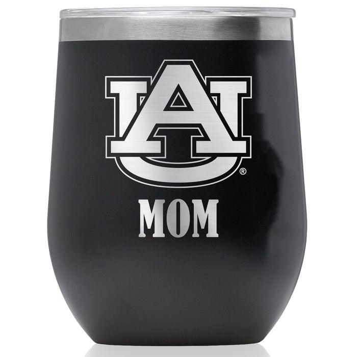 Corkcicle Stemless Wine Glass with Auburn Tigers Mom Primary Logo