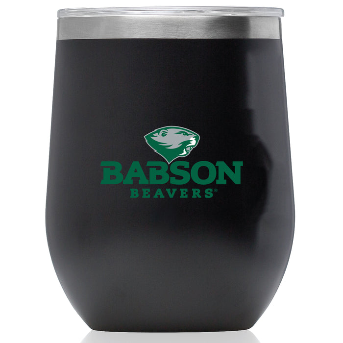 Corkcicle Stemless Wine Glass with Babson University Primary Logo