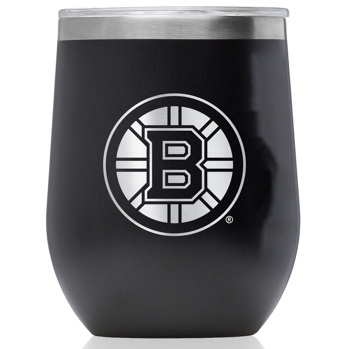 Corkcicle Stemless Wine Glass with Boston Bruins Primary Logo