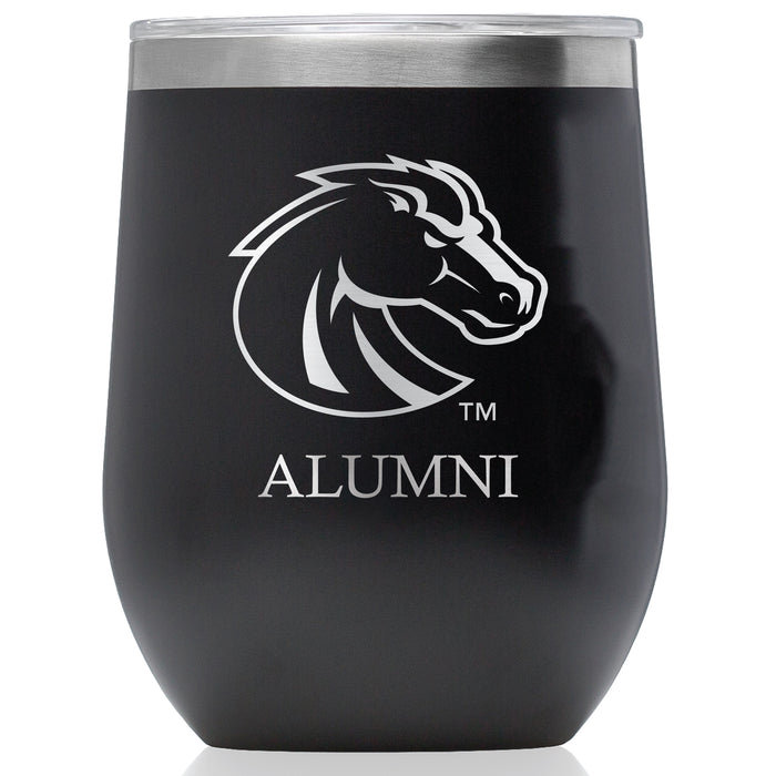 Corkcicle Stemless Wine Glass with Boise State Broncos Alumnit Primary Logo