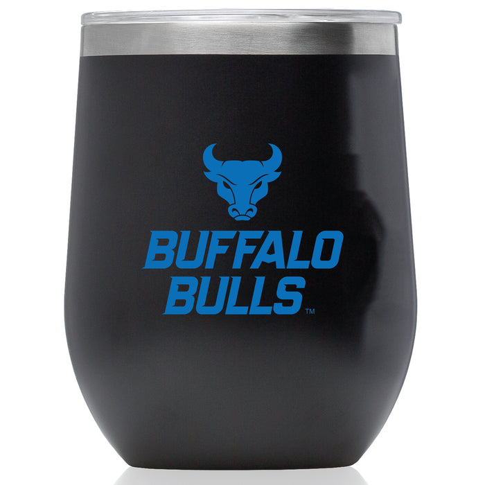 Corkcicle Stemless Wine Glass with Buffalo Bulls Secondary Logo