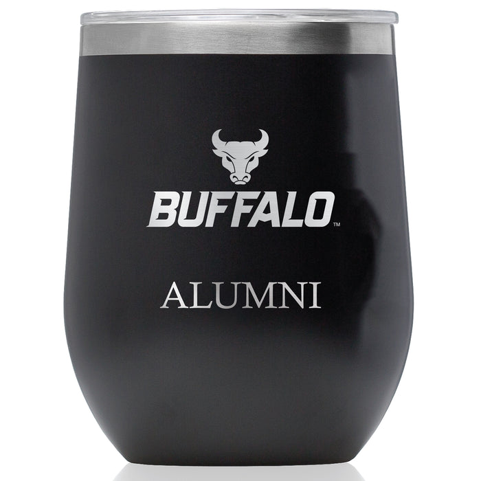 Corkcicle Stemless Wine Glass with Buffalo Bulls Alumnit Primary Logo