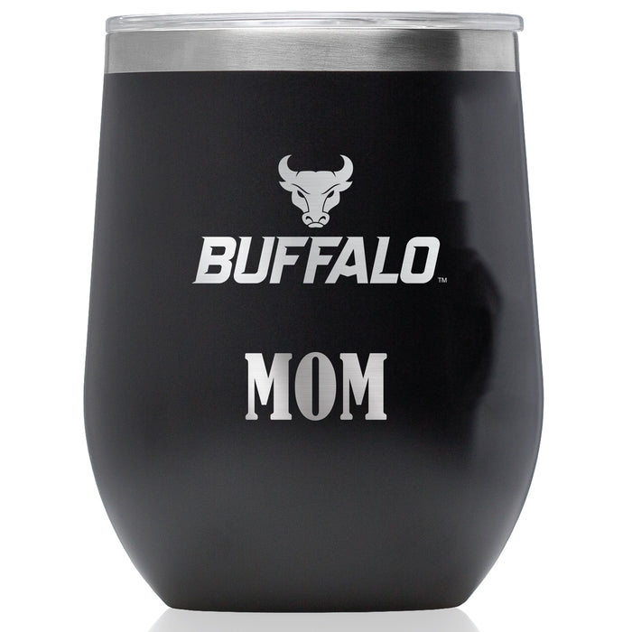 Corkcicle Stemless Wine Glass with Buffalo Bulls Mom Primary Logo