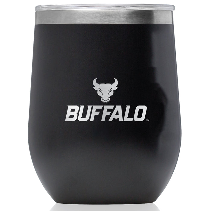 Corkcicle Stemless Wine Glass with Buffalo Bulls Primary Logo