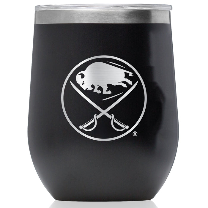 Corkcicle Stemless Wine Glass with Buffalo Sabres Primary Logo