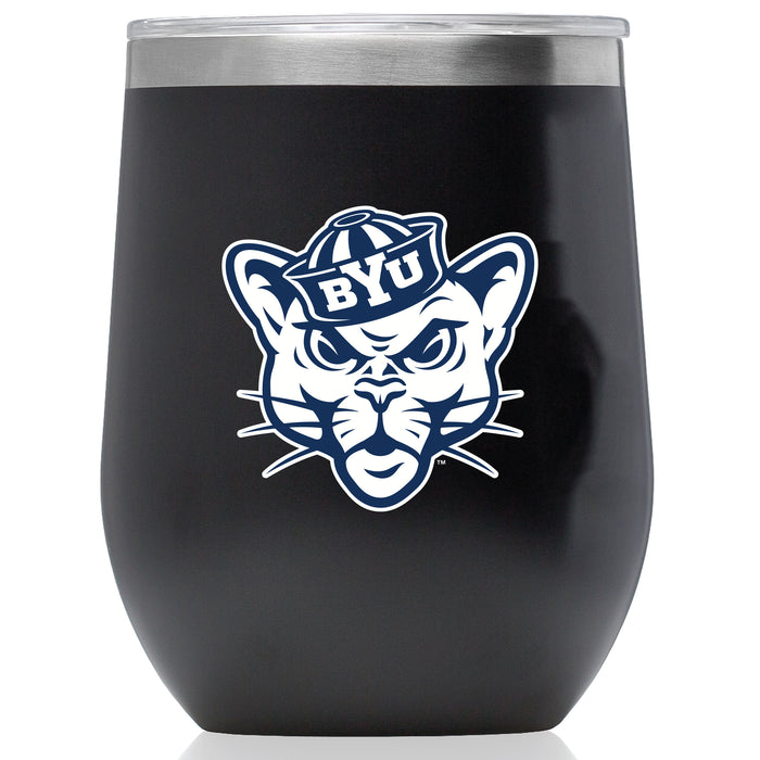 Corkcicle Stemless Wine Glass with Brigham Young Cougars Secondary Logo
