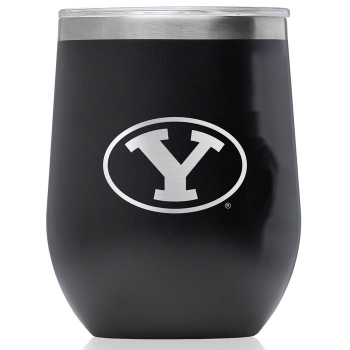 Corkcicle Stemless Wine Glass with Brigham Young Cougars Primary Logo
