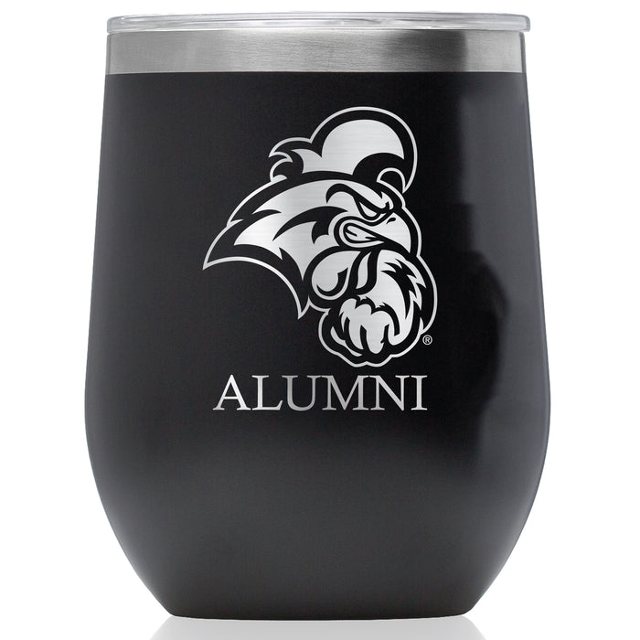 Corkcicle Stemless Wine Glass with Coastal Carolina Univ Chanticleers Alumnit Primary Logo