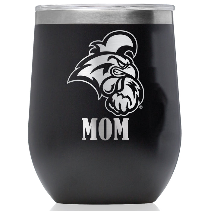 Corkcicle Stemless Wine Glass with Coastal Carolina Univ Chanticleers Mom Primary Logo