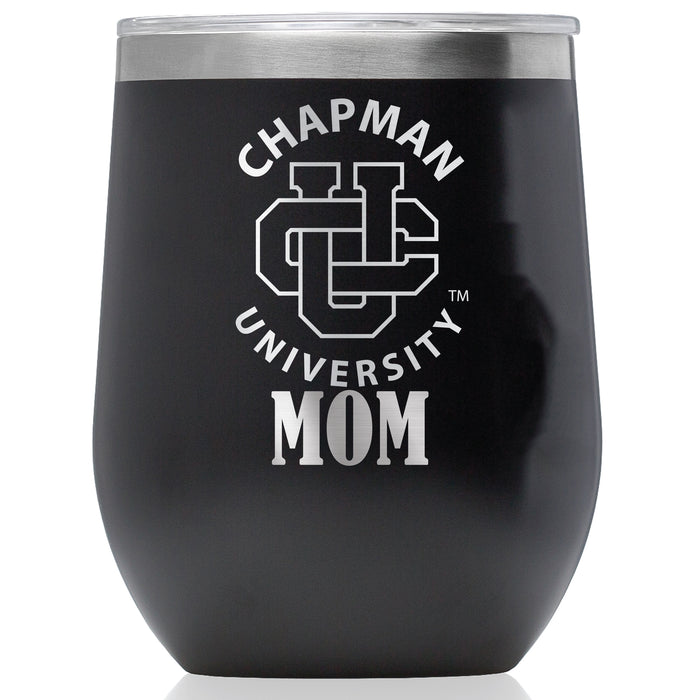 Corkcicle Stemless Wine Glass with Chapman Univ Panthers Mom Primary Logo