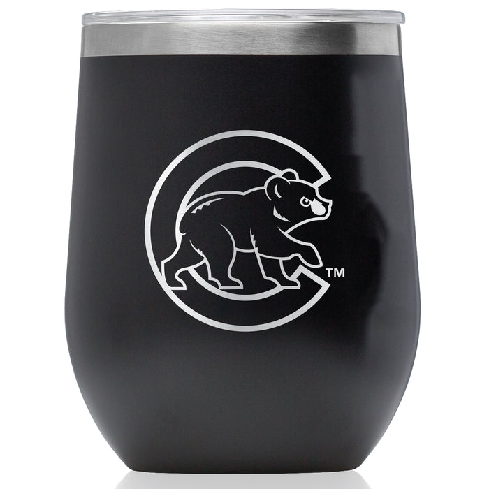 Corkcicle Stemless Wine Glass with Chicago Cubs Secondary Etched Logo