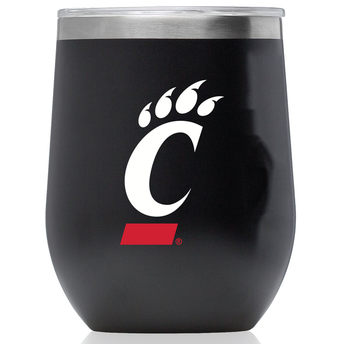 Corkcicle Stemless Wine Glass with Cincinnati Bearcats Primary Logo