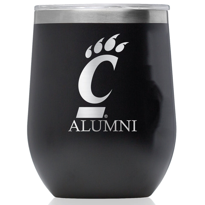 Corkcicle Stemless Wine Glass with Cincinnati Bearcats Alumnit Primary Logo