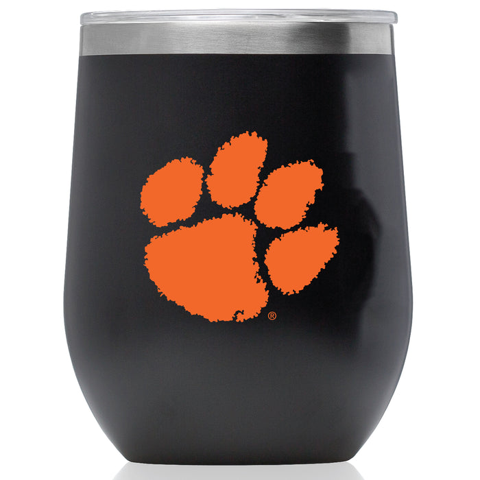 Corkcicle Stemless Wine Glass with Clemson Tigers Primary Logo