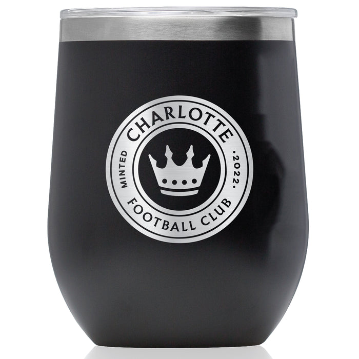 Corkcicle Stemless Wine Glass with Charlotte FC Primary Logo