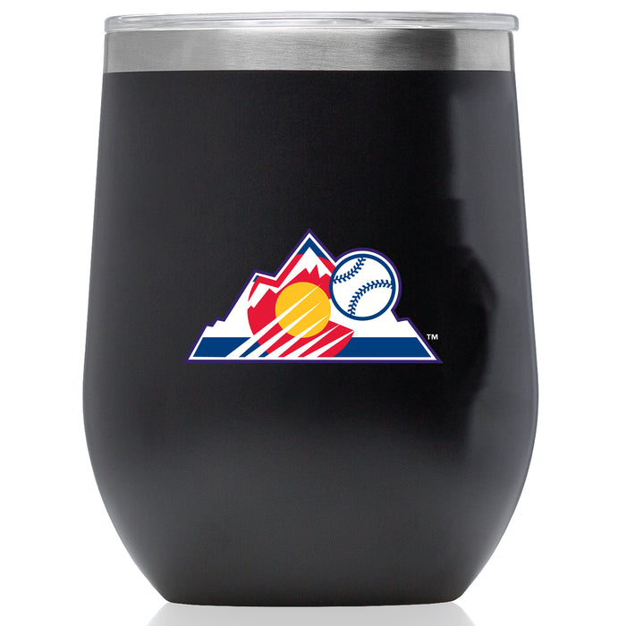 Corkcicle Stemless Wine Glass with Colorado Rockies Secondary Logo