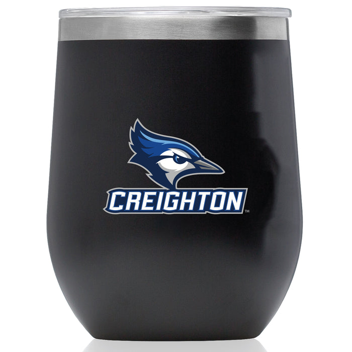 Corkcicle Stemless Wine Glass with Creighton University Bluejays Secondary Logo