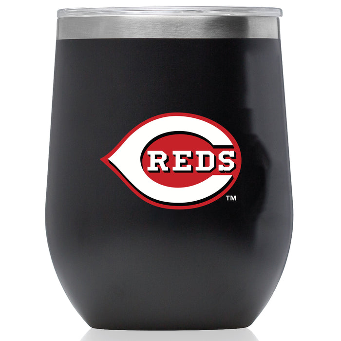 Corkcicle Stemless Wine Glass with Cincinnati Reds Primary Logo