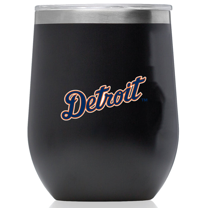 Corkcicle Stemless Wine Glass with Detroit Tigers Wordmark Logo