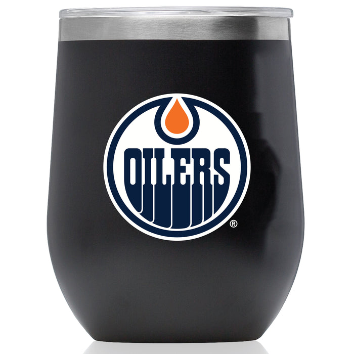 Corkcicle Stemless Wine Glass with Edmonton Oilers Primary Logo