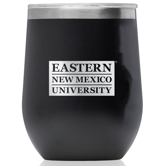 Corkcicle Stemless Wine Glass with Eastern New Mexico Greyhounds Primary Logo