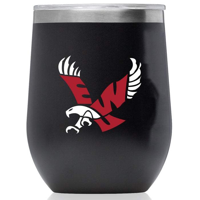 Corkcicle Stemless Wine Glass with Eastern Washington Eagles Primary Logo