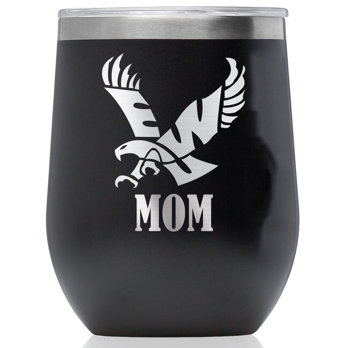 Corkcicle Stemless Wine Glass with Eastern Washington Eagles Mom Primary Logo