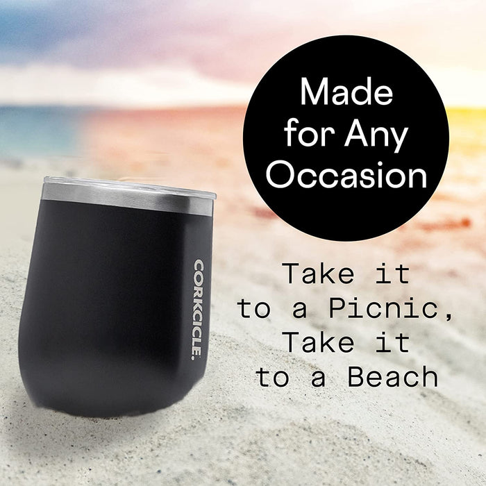 Corkcicle Stemless Wine Glass with Colorado Buffaloes Alumnit Primary Logo