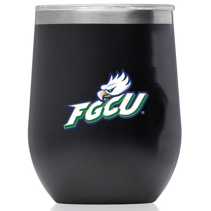 Corkcicle Stemless Wine Glass with Florida Gulf Coast Eagles Primary Logo