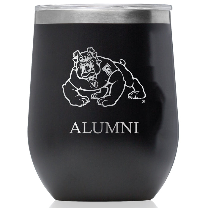 Corkcicle Stemless Wine Glass with Fresno State Bulldogs Alumnit Primary Logo