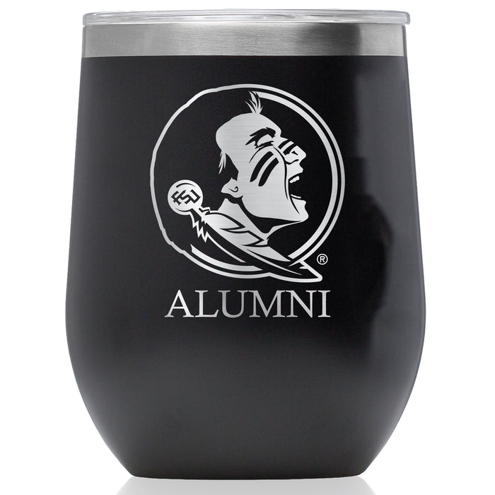 Corkcicle Stemless Wine Glass with Florida State Seminoles Alumnit Primary Logo