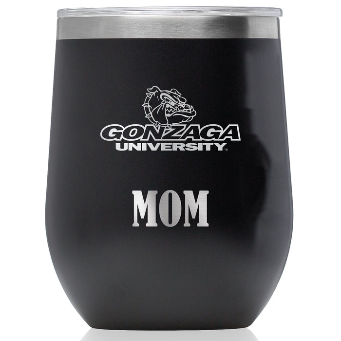 Corkcicle Stemless Wine Glass with Gonzaga Bulldogs Mom Primary Logo